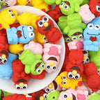 3D Cute Monster Silicone Focal Beads 20 pcs Multicolor