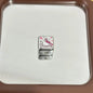 Hello Kitty Acrylic Square Beads 16mm Silver Starry Design 10pcs 2