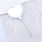 Beadable Plastic Mirrors Handheld Heart-shaped