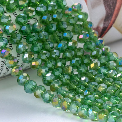 Electroplated Flat Glass Beads 8mm Colorful Mixed 10 Strands 20