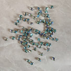 Czech Glass Teardrop Shaped Beads 6x8mm Iridescent Finish 2pcs 2