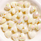 Faceted Heart Acrylic Beads 17.5mm Pastel Vibrant Mixed 10pcs 3