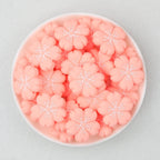 Pink Sakura Flower Silicone Focal Beads 20pcs