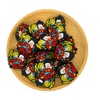 Silicone Focal Beads Made In The 80s Cartoon Faces Bold Colors 20pcs 2