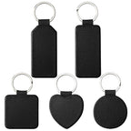 Sublimation Blank Keychain White Metal Ring Multiple Shapes 2