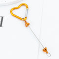 Beadable Metal Carabiners Heart-shaped With Bars