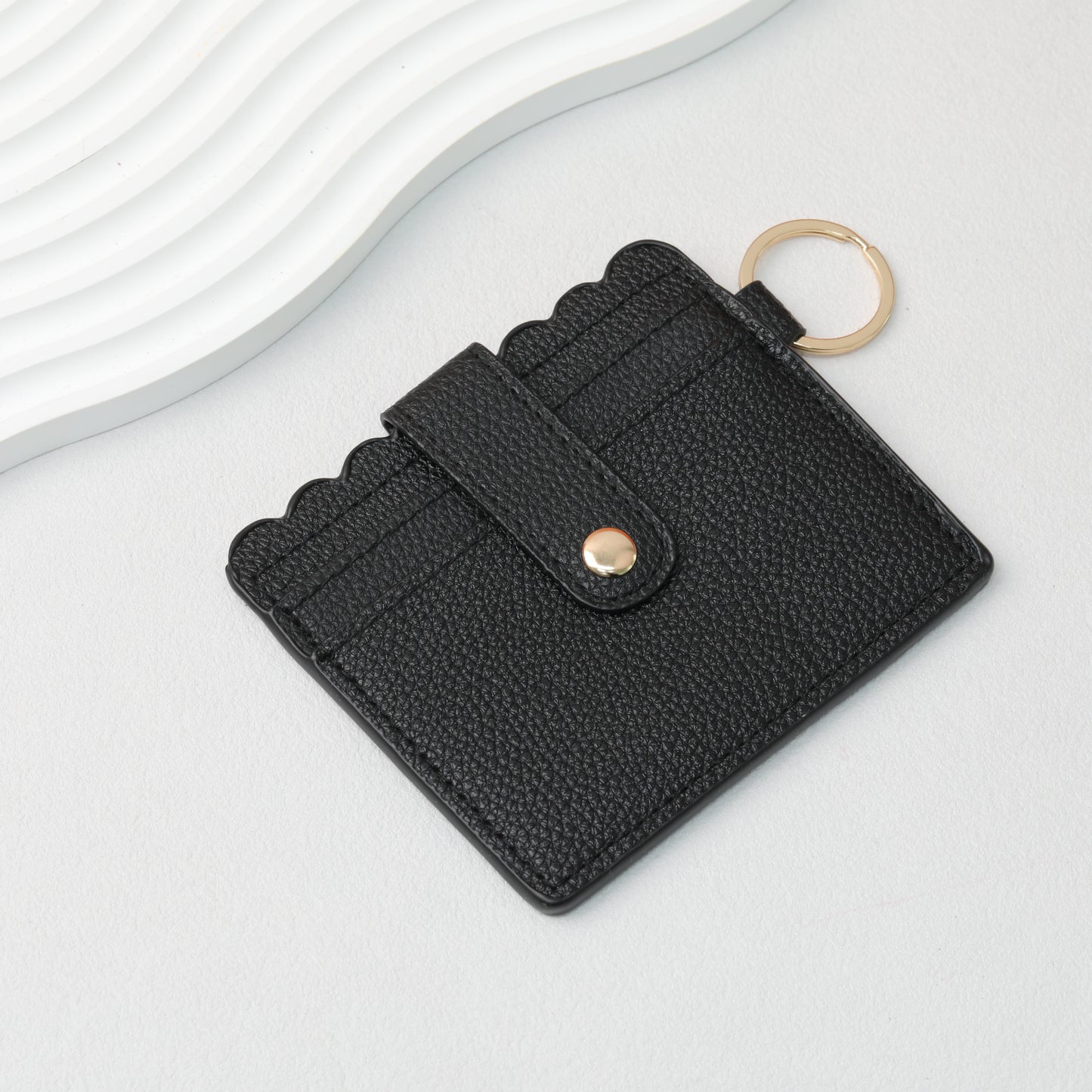 PU Card Holder Keychain Multi Patterned