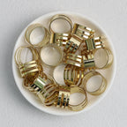 Brass Finger Rings Jump Ring Openers Geometric Cutouts 10pcs 18mm