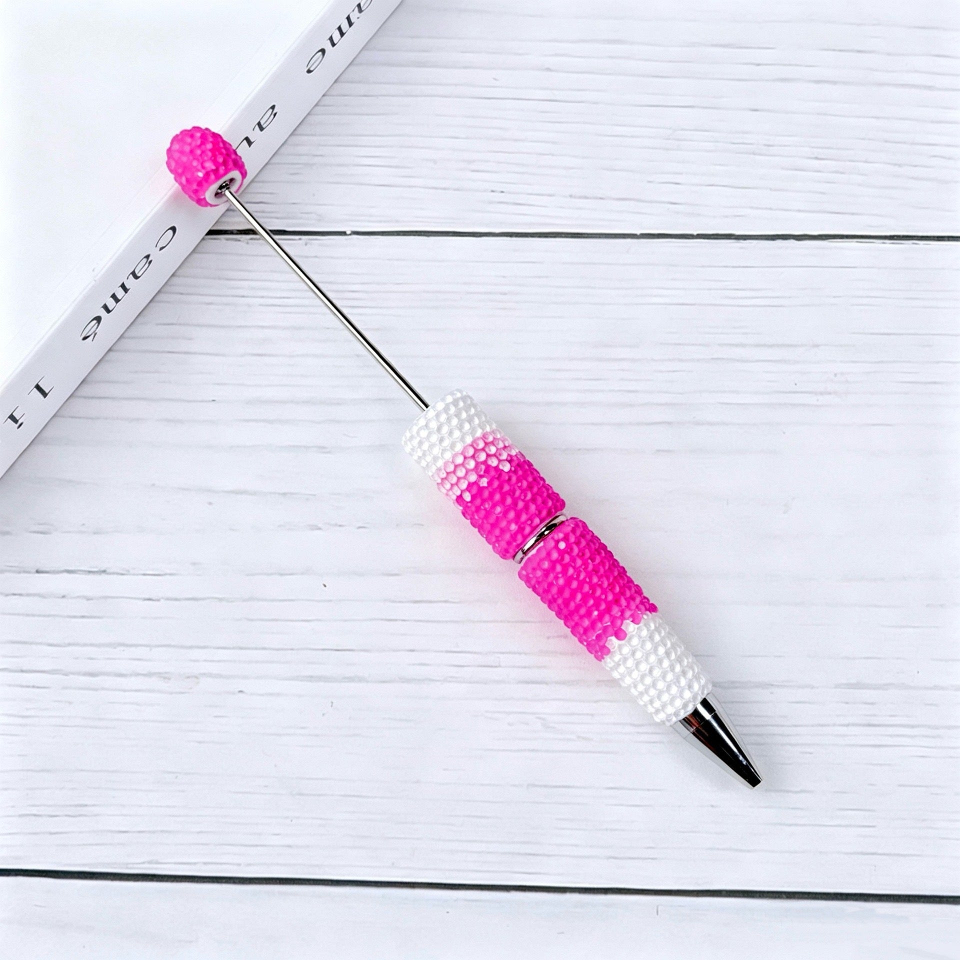 Gradient Candy Color Beadable Pen with Full Rhinestones 24