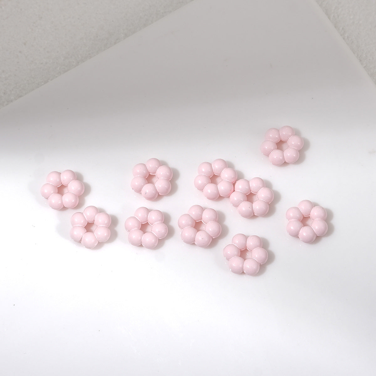 Floral Flower Shape 8mm Acrylic Spacer Beads 50pcs 13