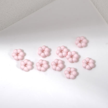 Floral Flower Shape 8mm Acrylic Spacer Beads 50pcs 13