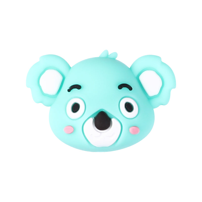 Silicone 3D Focal Beads Koala Head Multi Color Pastel Shades 20pcs 13