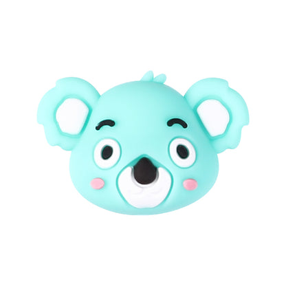 Silicone 3D Focal Beads Koala Head Multi Color Pastel Shades 20pcs 13