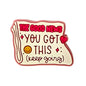 Silicone Focal Beads Keep Going Motivational Text Card Shape 20pcs 4