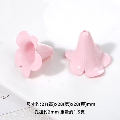 Bellflower Shaped Acrylic Beads 12x17x17mm and 21x28x28mm 50pcs 14