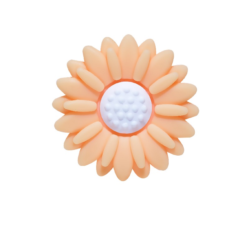 Silicone Focal Beads Daisy Sunflower Round Layout 20pcs 15