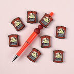 Silicone Focal Beads Library Reed Duck Book Phrase Set 20pcs 30