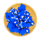 Silicone 3D Focal Beads Blue Superhero White Belt Winged Ears 2