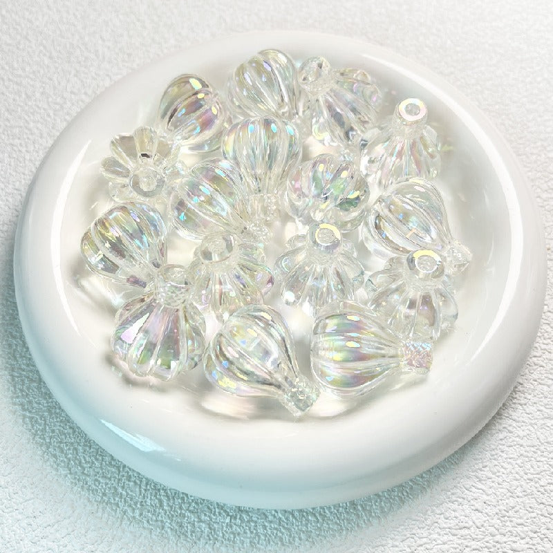 Transparent Hot Air Balloon Acrylic Beads 30x25mm Glossy Pastel 5pcs 2
