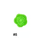 Double-Sided Flower Silicone Beads Multi Color Solid 50pcs 9
