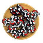 Silicone Focal Beads Western Cow Christmas Hat Turquoise Jewel 1pcs 2