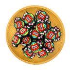 Silicone Focal Beads Easter Egg Flower with Happy Easter Text 2