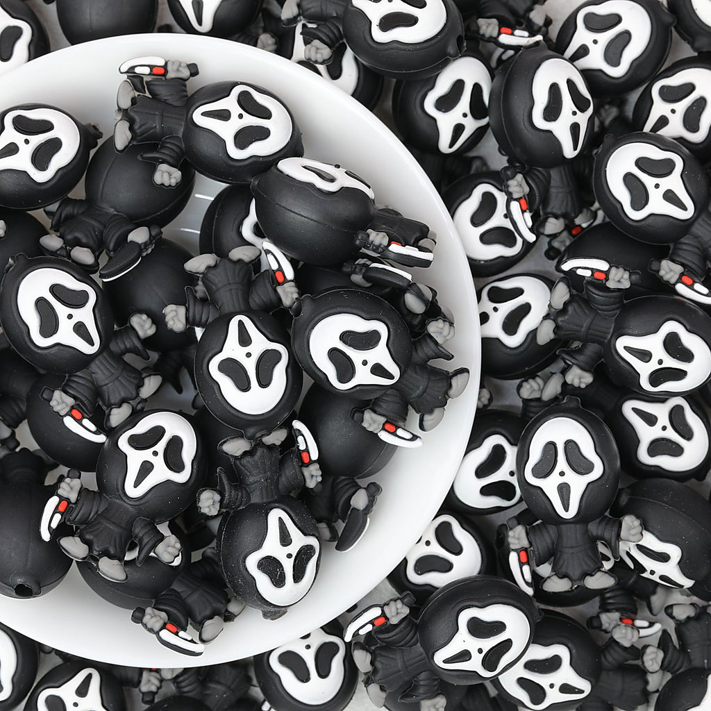 Silicone 3D Focal Beads Ghostface Front View Knife Accessory