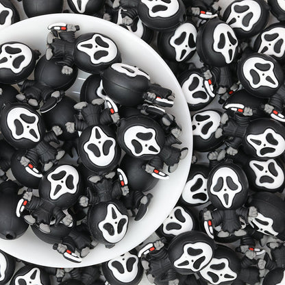 Silicone 3D Focal Beads Ghostface Front View Knife Accessory