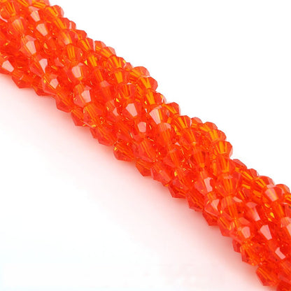 Electroplated Faceted Glass Beads 6mm Transparent Mixed Colors 45pcs 5