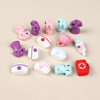 Silicone 3D Focal Beads Nurse Series Medical Kit Holding Syringe 20pcs 6