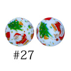 Christmas 12mm 15mm 19mm Round 14mm 17mm Hexagon Silicone Beads 50pcs 4