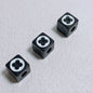 Painted Round Square Acrylic Beads 14mm 21mm Clover Pattern Enamel 10pcs 6