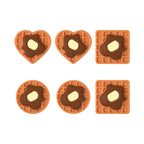 Silicone Focal Beads Vanilla Flavored Waffles Round and Heart Shapes 20pcs 7