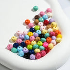 Acrylic Faceted Spacer Beads 8mm Baking Painted Solid Color 50pcs 2