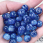 Glitter Powder Apple Resin Beads 8mm Sparkling Colors 30pcs 6
