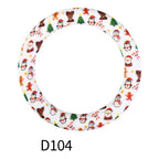 65mm Printed Round Silicone Rings Colorful Patterned 3