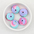 Colorful 3D Glittered Silicone Steamed Stuffed Bun Focal Beads 20pcs 6