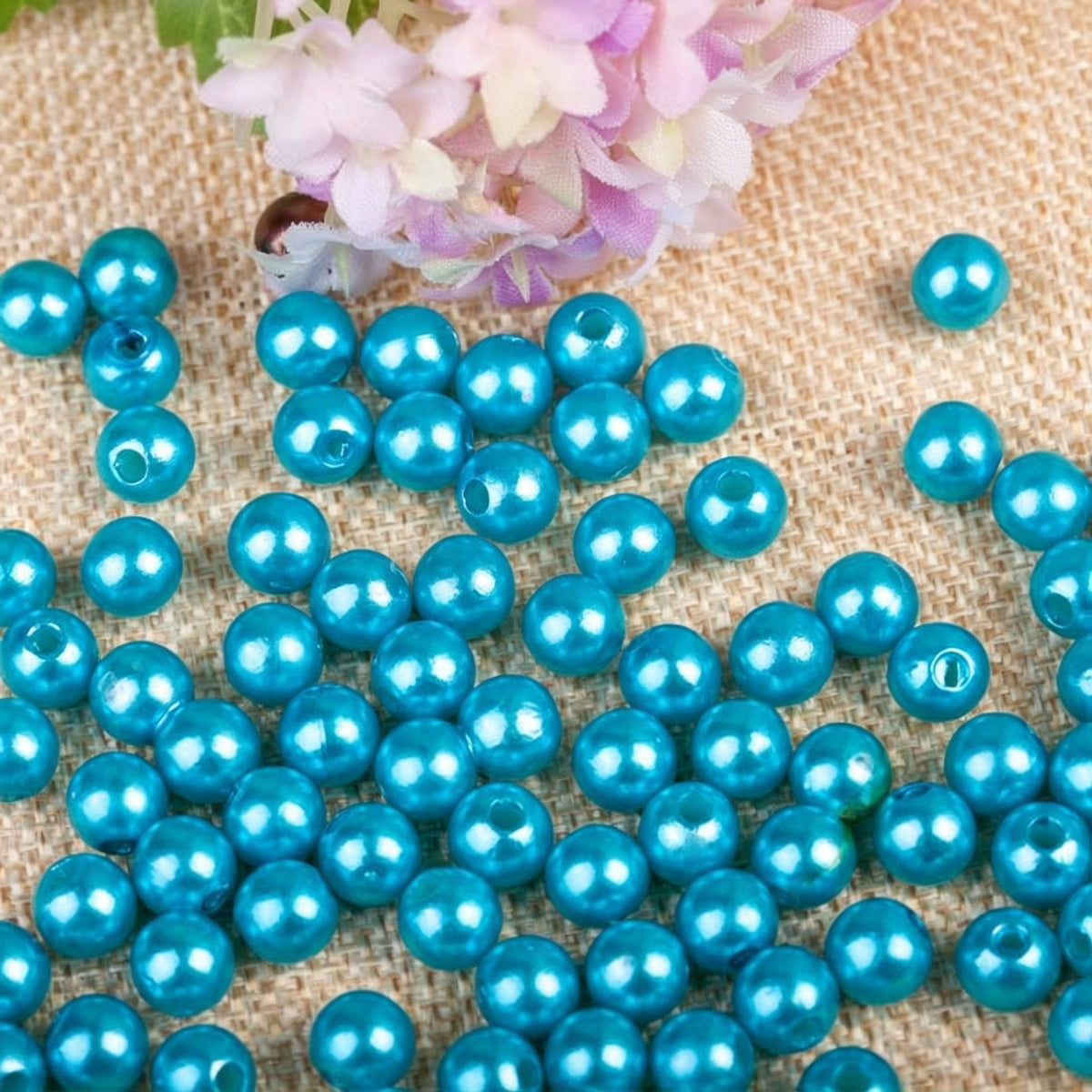 Round Faux Pearl ABS Plastic Beads Wholesale, Colorful Shiny Craft Colors, 6mm