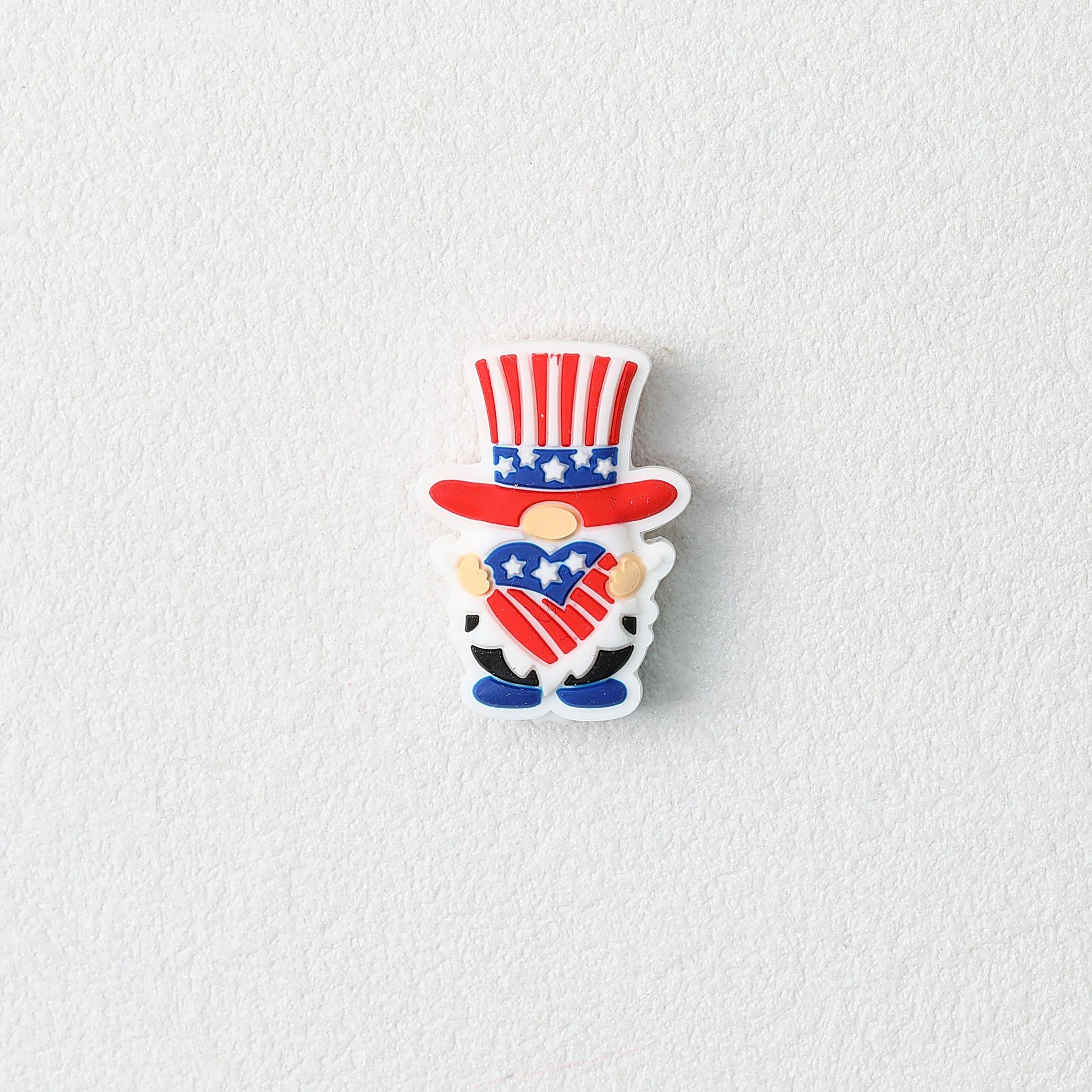 USA Independence Day Gnome Silicone Focal Beads 20pcs