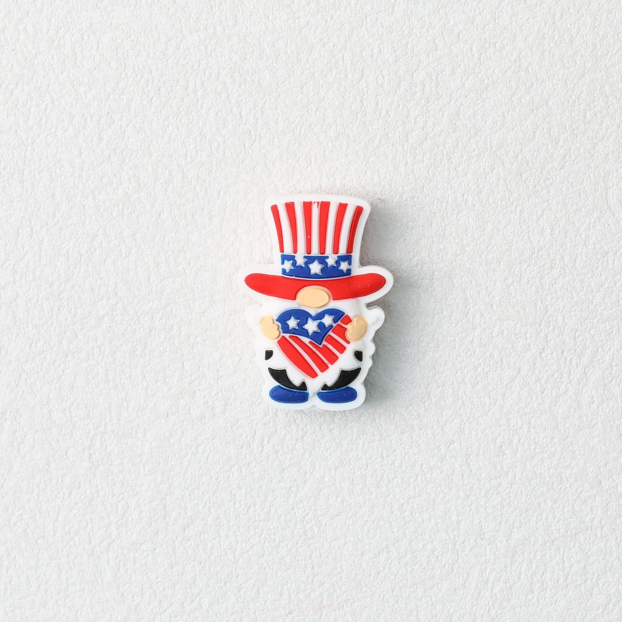 USA Independence Day Gnome Silicone Focal Beads 20pcs