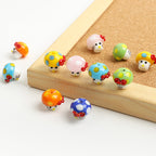 Cartoon Mushroom Shaped Glass Beads 12x16mm 5pcs 2
