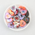 Heart Spiderweb Acrylic Beads Wholesale, Flat Halloween Design, 20mm