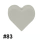 Colorful Pastel Mix Heart 14mm Silicone Beads Solid Color Matte Finish 50pcs 40