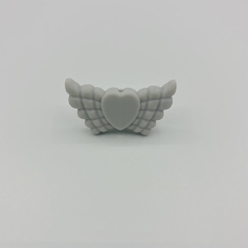 Wing Silicone Beads Mixed Colors 20pcs 33