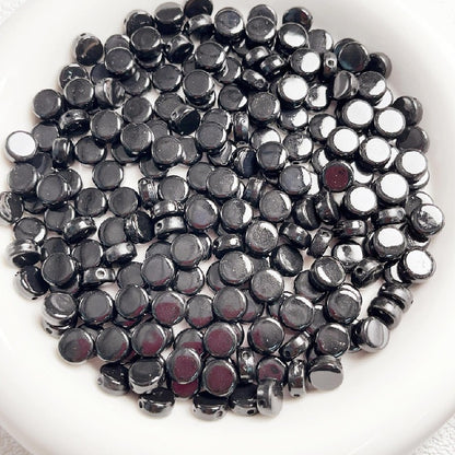 Flat Acrylic Beads 8mm Glossy Colorful Mixed 50pcs 3