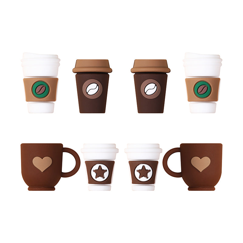 Silicone 3D Focal Beads Coffee Cup Five Pointed Star Heart Mug 20pcs 10