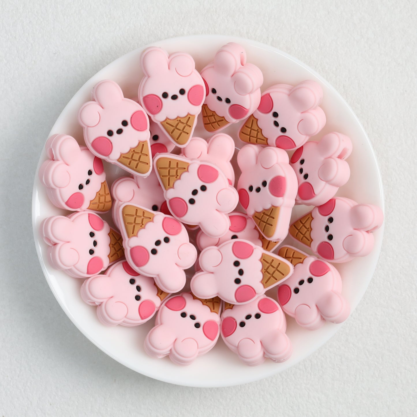 Cute Ice Cream and Animal Silicone Focal Beads 20 pcs 9