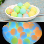 12mm 15mm Double Color Glow in Dark Silicone Beads Smooth Matte 20pcs 4