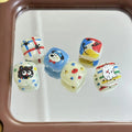 Animal Printed Square Acrylic Beads 16mm Colorful Glossy 10pcs