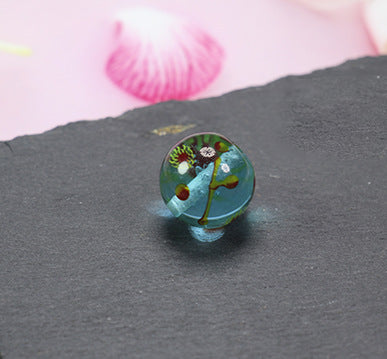 Vintage Phoenix Eye Lampwork Glass Beads 20mm Round 10pcs 8
